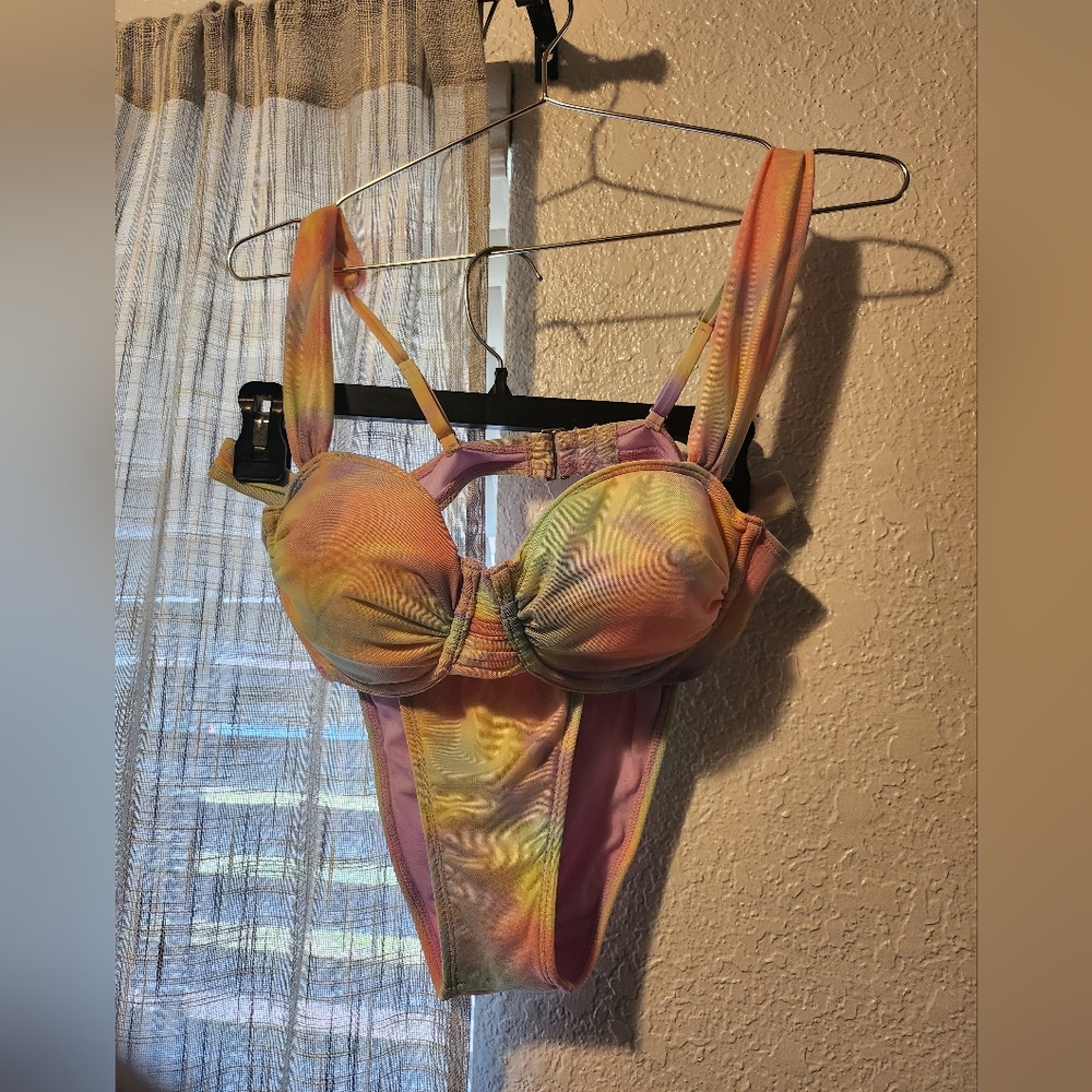 Multicolor Tie Dye Women's Swim Set